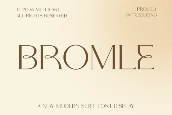 Bromle: The Modern Serif Font for Polished Brand Identity