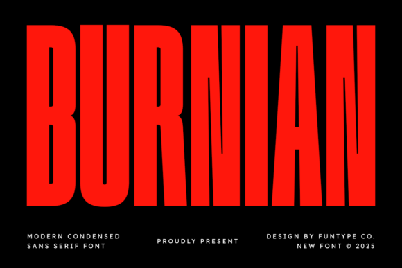 Burnian: The Bold Condensed Sans Serif Font for Handmade Brands