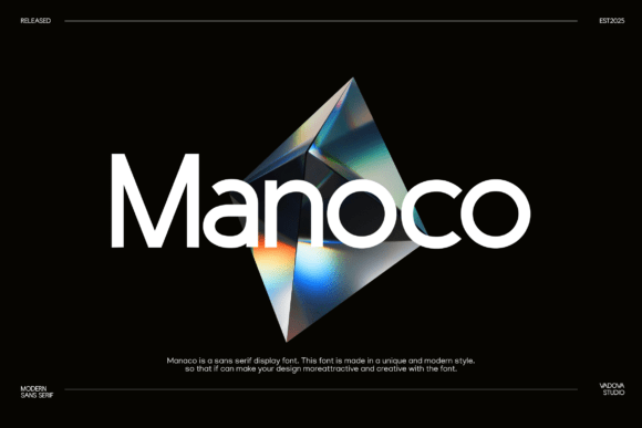 Manoco: The Modern Sans Serif Display Font for Digital Design