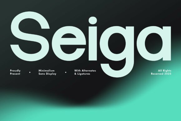 Seiga: The Modern Sans Serif Typeface for Bold Campaigns