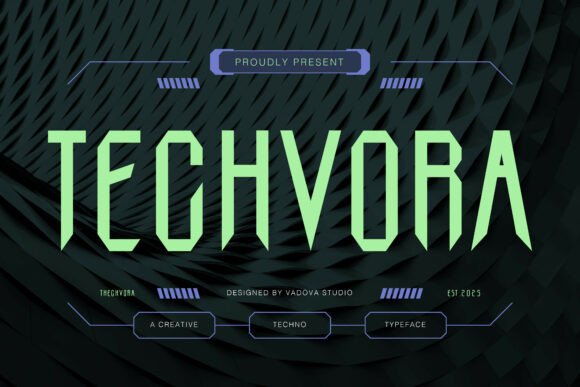 Techvora: The Sharp Sans Serif Font for Futuristic Craft Brands